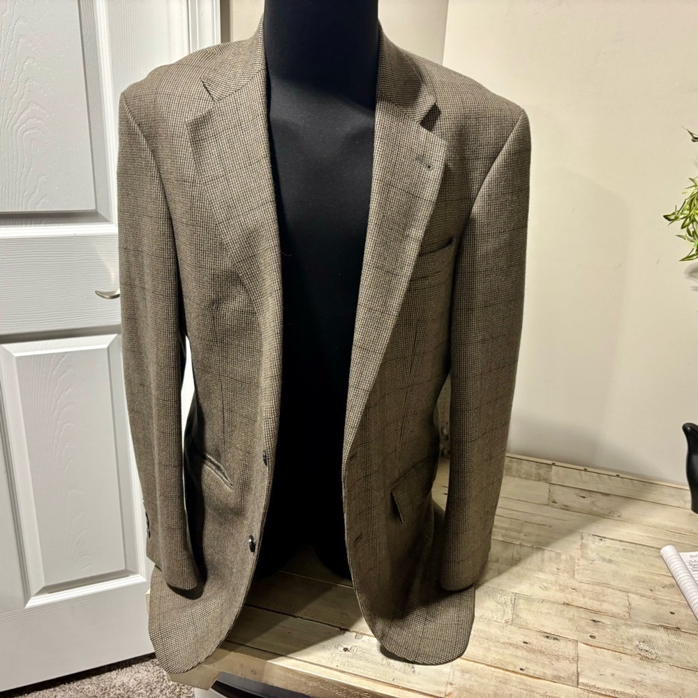 Men's Vintage Oscar De La Renta Hoodstooth Blazer-Sz 42 L